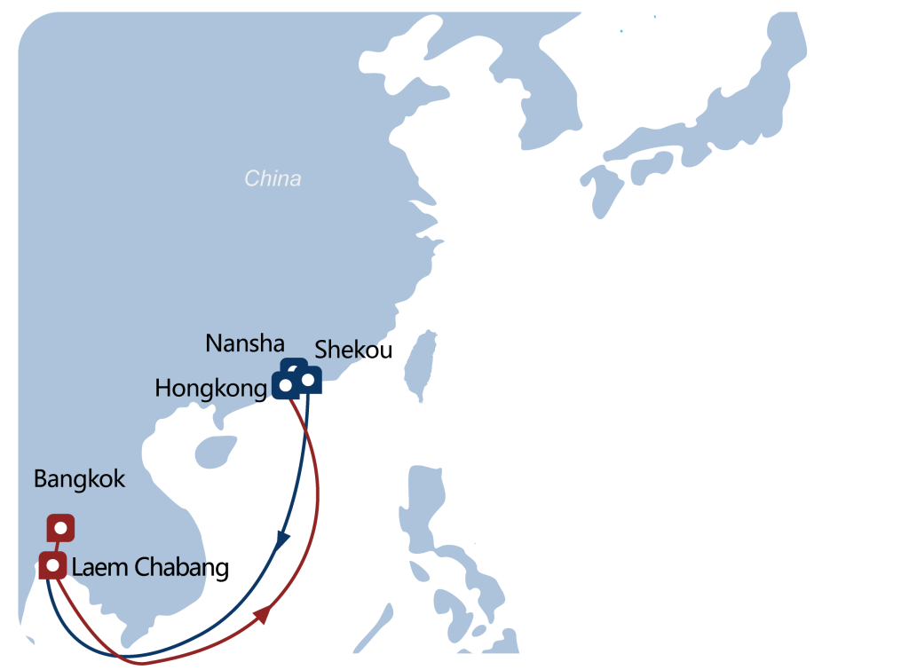 Öne Çıkan Ana Güzergâhlar: Kara Güzergâhı: Guangzhou → Vietnam → Tayland (5-7 gün) Deniz Güzergâhı: Shenzhen/Ningbo → Bangkok Limanı (12-15 gün) Hava Güzergâhı: Şanghay/Hong Kong → Bangkok Havalimanı (3-4 gün)