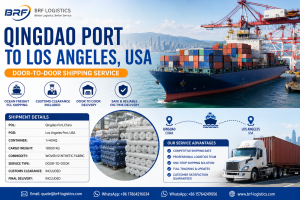 Fallbeispiel für einen Tür-zu-Tür-Transport vom Hafen Qingdao nach Los Angeles: Versand von 1×40HQ gewebtem Synthetikgewebe durch CHINA BRF LOGISTICS
