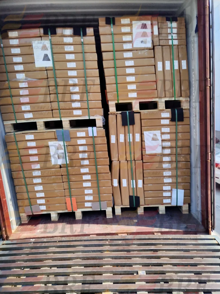 Kunde aus Sydney bestellt erneut Akustikplatten aus Shandong – Lieferung von 1×40HQ von Tür zu Tür durch CHINA BRF LOGISTICS