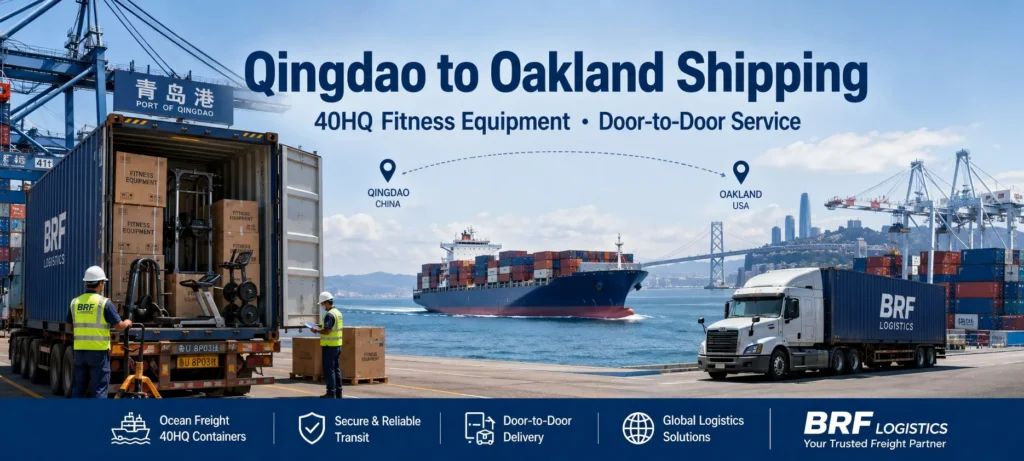 40HQ Fitness Equipment Shipping from Qingdao to Oakland, USA – Door-to-Door Logistics Case